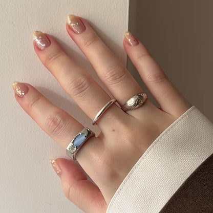 [ blue moon glass stone ] europa silver