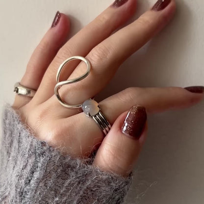 [ gray onyx ]  trois silver