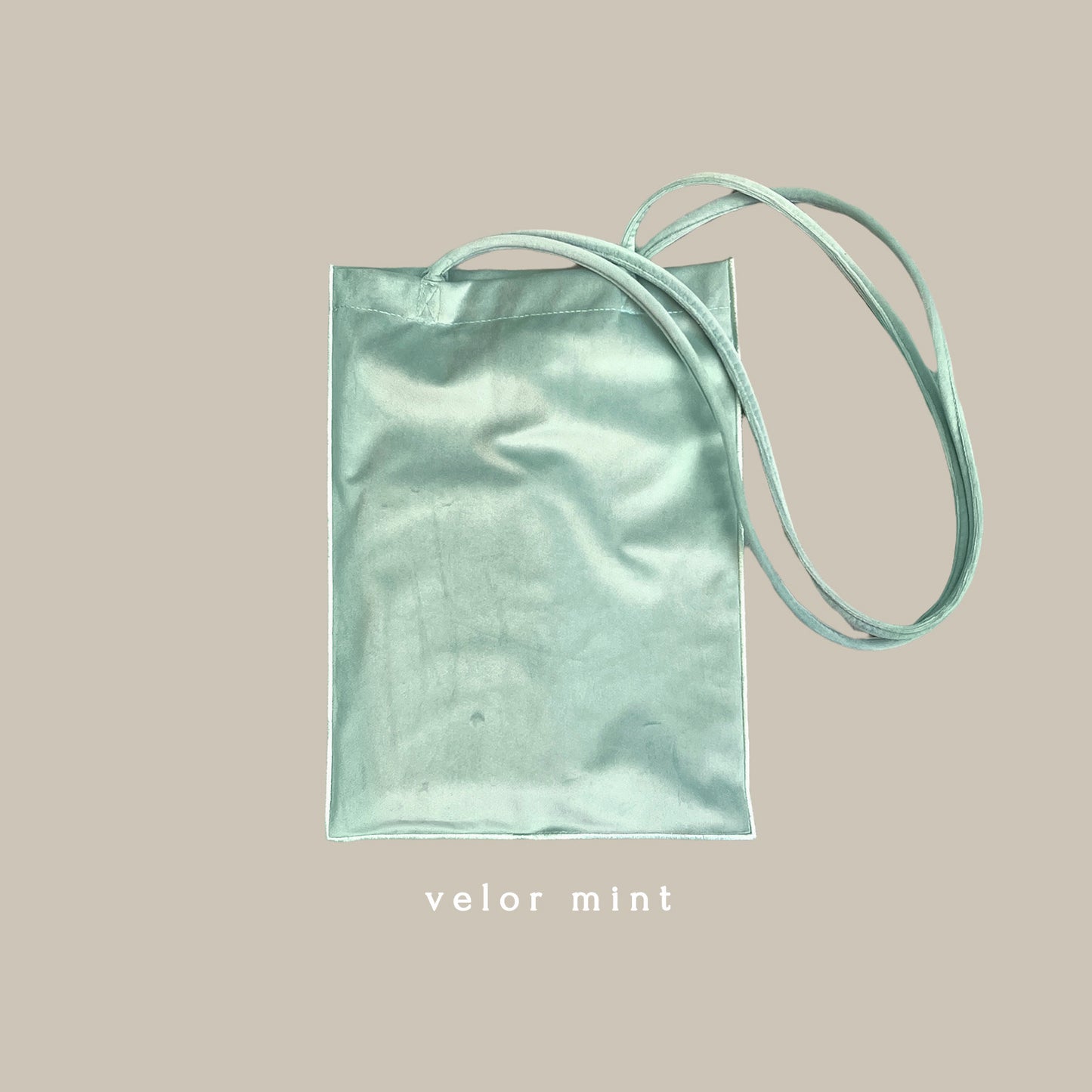 [ velor mint ] long handle tote bag