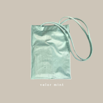 [ velor mint ] long handle tote bag
