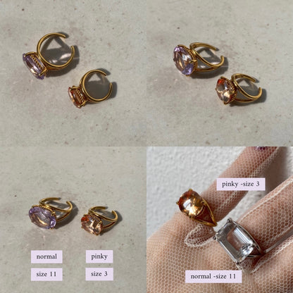 [ crystal ] reine gold - rectangle