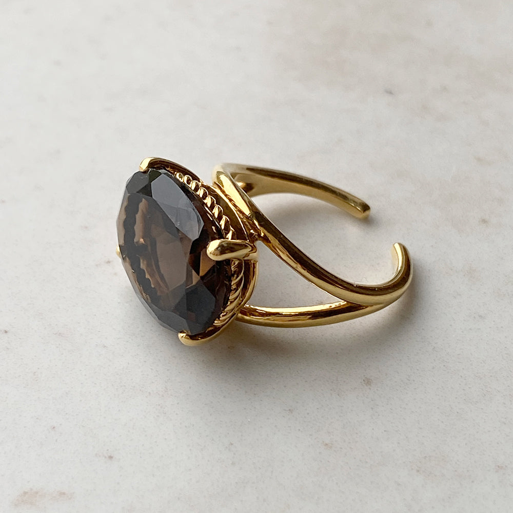 [ smoky quartz ] reine gold
