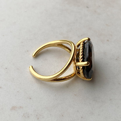 [ smoky quartz ] reine gold