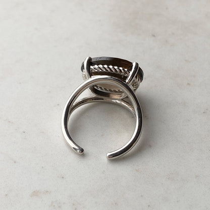 [ smoky quartz ] reine silver