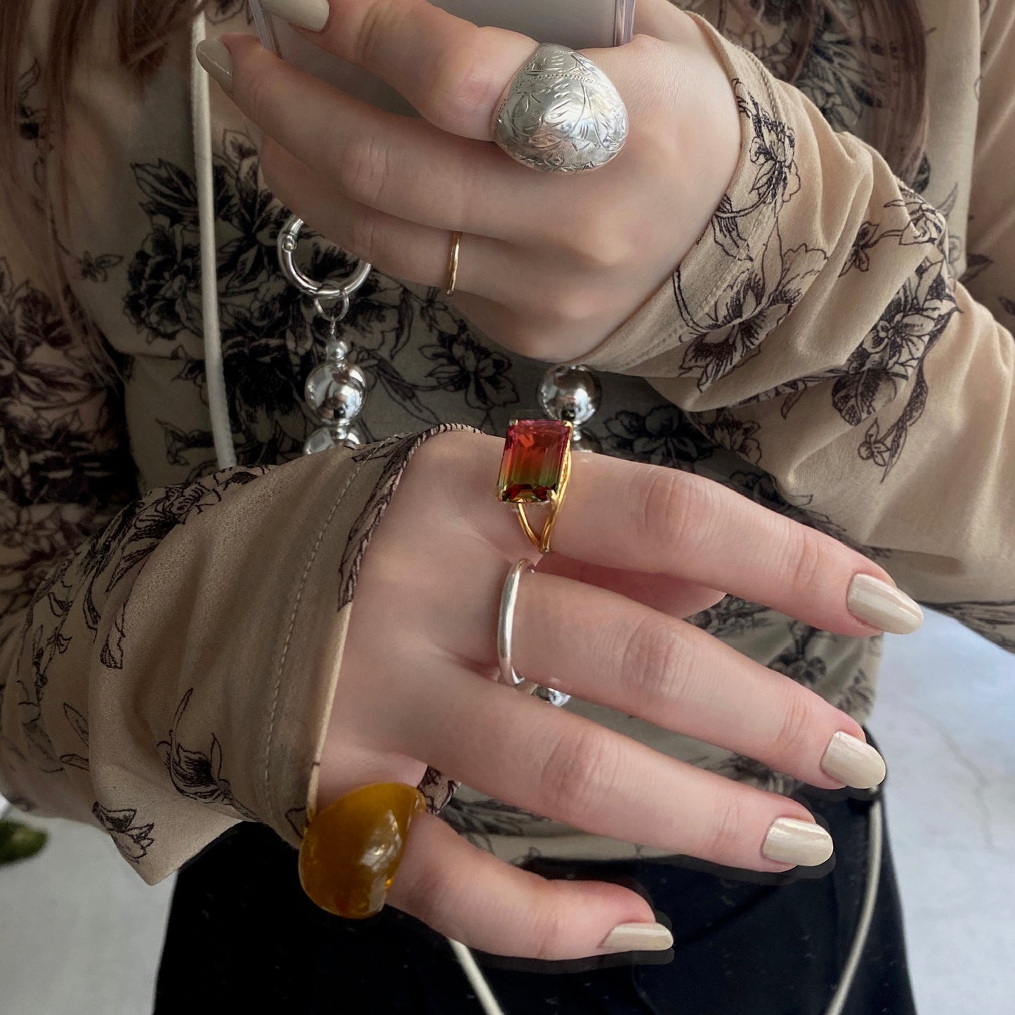 [ bicolor tourmaline WATERMELON ] reine gold - rectangle